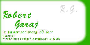 robert garaj business card